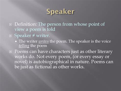 speaker meaning in poetry and the exploration of hidden narratives